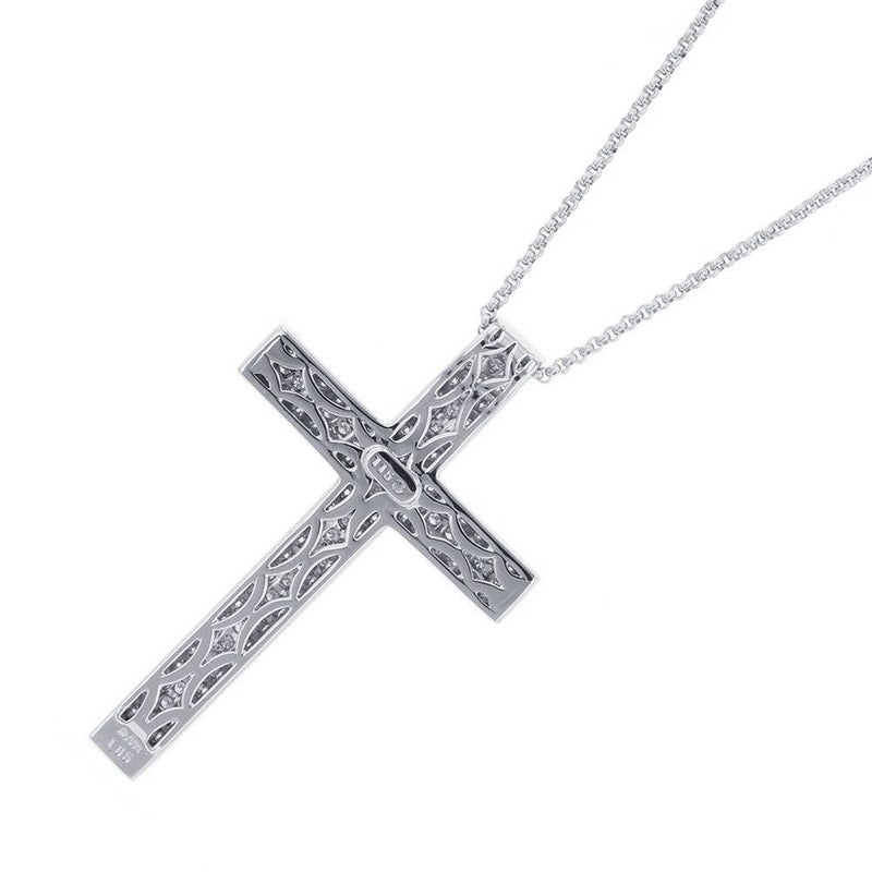 モニッケンダム ネックレス クロス ダイヤモンド 計1.05 Pt900/Pt850プラチナ MONNICKENDAM ペンダント ジュエリー