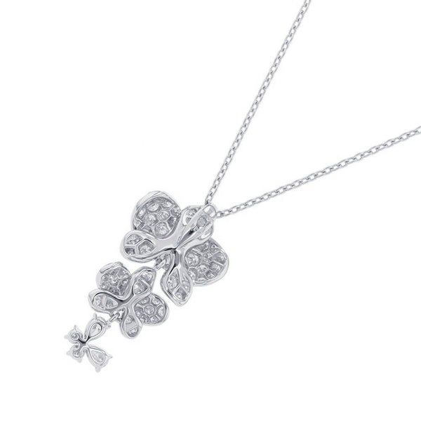 モニッケンダム ネックレス フラワー ダイヤモンド 計1.25ct Pt900/Pt850プラチナ MONNICKENDAM ペンダント ジュエリー