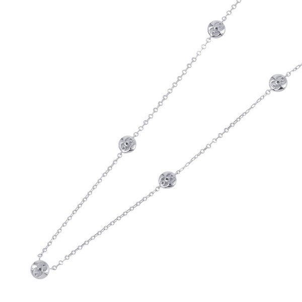 モニッケンダム ネックレス 7モチーフ ダイヤモンド ステーション 計1.89ct K18WGホワイトゴールド MONNICKENDAM ペンダント