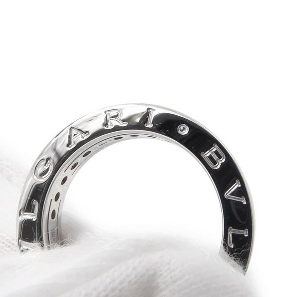 ブルガリ リング ビーゼロワン B-zero1 1バンド ガーネット K18WGホワイトゴールド リングサイズ53 指輪 ジュエリー