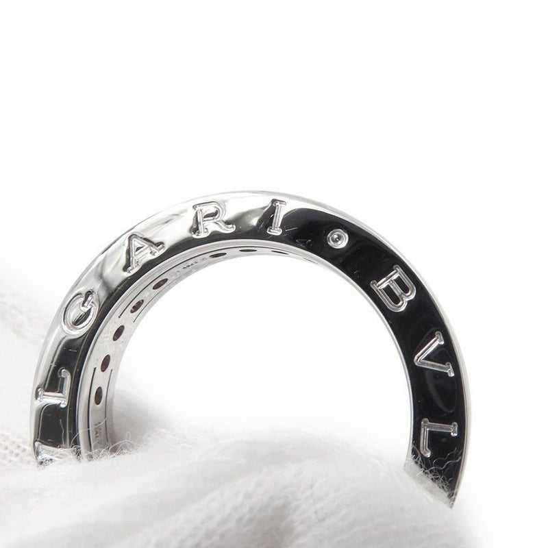 ブルガリ リング ビーゼロワン B-zero1 1バンド ガーネット K18WGホワイトゴールド リングサイズ53 指輪 ジュエリー