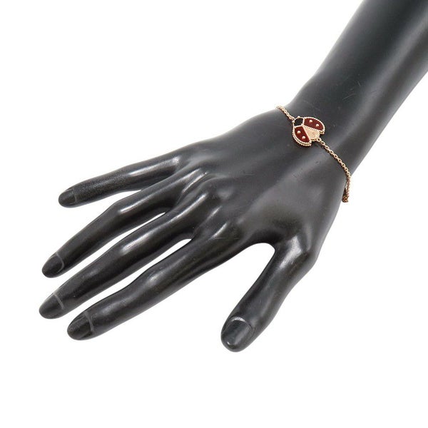 ヴァンクリーフ&アーペル ブレスレット ラッキー スプリング オープンウィング レディバグ オニキス カーネリアン K18PG VCARP7R100