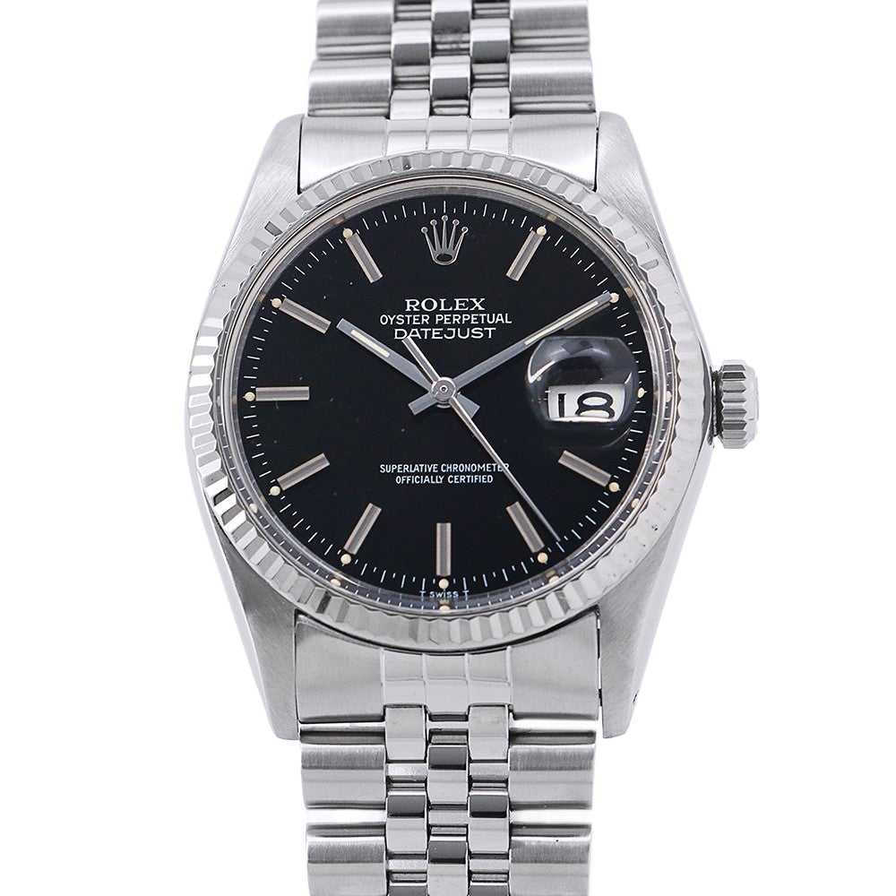 ロレックス デイトジャスト 82番 16014 ROLEX 腕時計 黒文字盤 | 中古