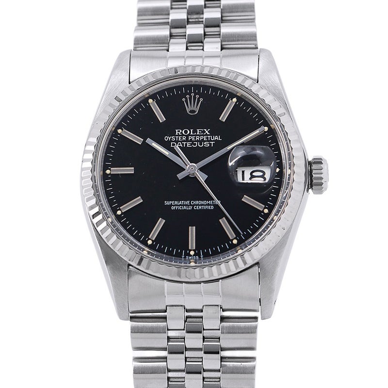 ロレックス デイトジャスト 82番 16014 ROLEX 腕時計 黒文字盤