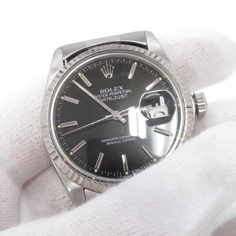 ロレックス デイトジャスト 82番 16014 ROLEX 腕時計 黒文字盤