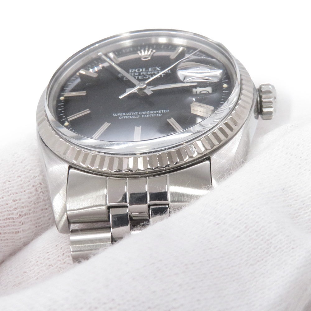 ロレックス デイトジャスト 82番 16014 ROLEX 腕時計 黒文字盤 | 中古