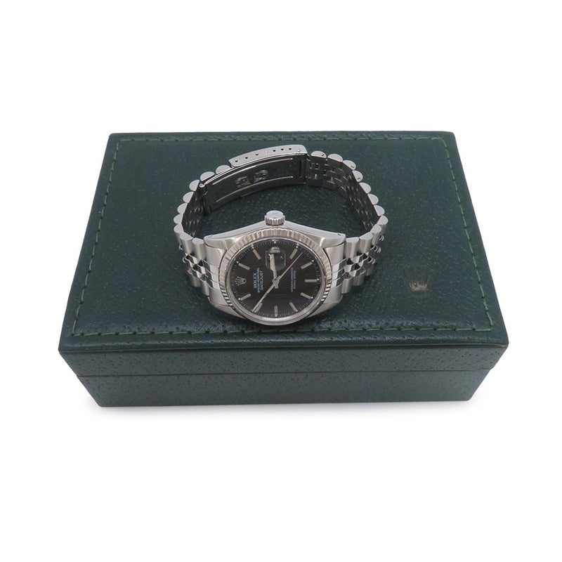 ロレックス デイトジャスト 82番 16014 ROLEX 腕時計 黒文字盤