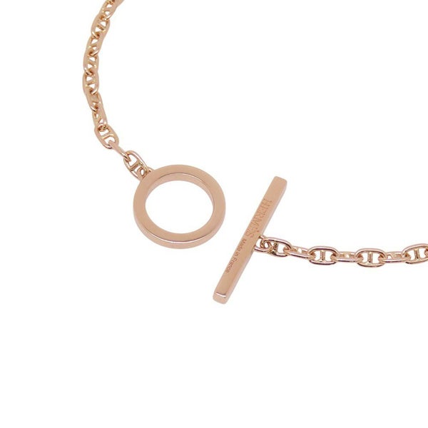 エルメス ブレスレット シェーヌダンクル ヴェルソ K18PGピンクゴールド/ブラックセラミック サイズSH HERMES ジュエリー