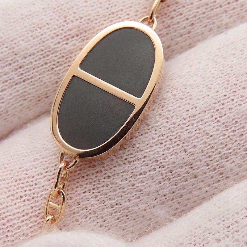 エルメス ブレスレット シェーヌダンクル ヴェルソ K18PGピンクゴールド/ブラックセラミック サイズSH HERMES ジュエリー