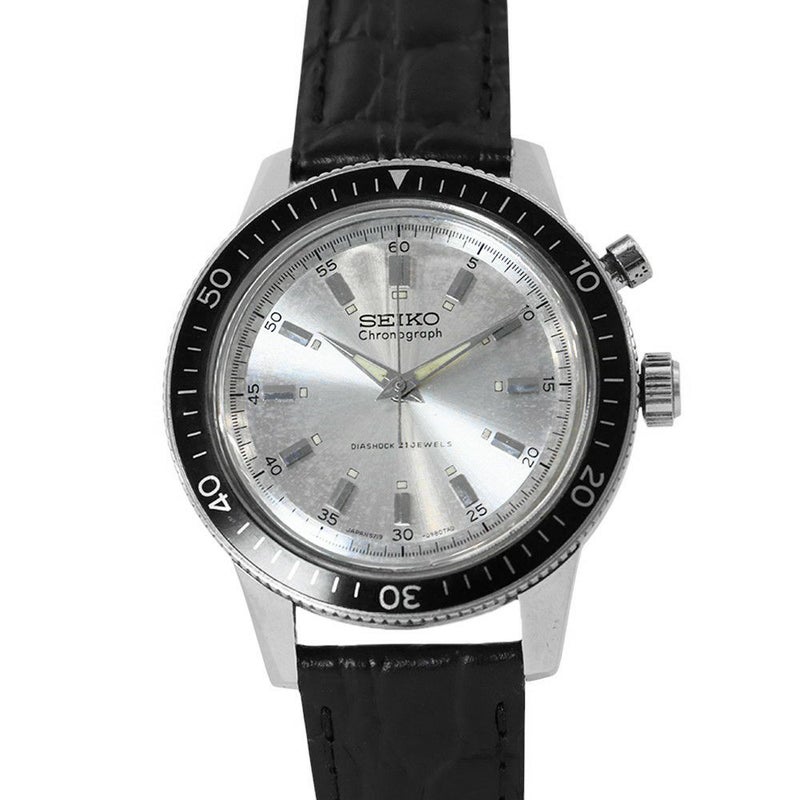 セイコー ワンプッシュクロノグラフ 5719-8990 SEIKO 腕時計 ウォッチ アンティーク シルバー文字盤