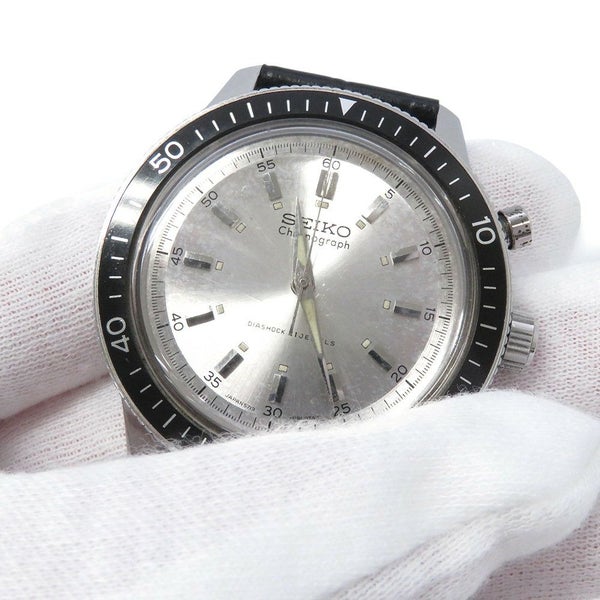 セイコー ワンプッシュクロノグラフ 5719-8990 SEIKO 腕時計 ウォッチ アンティーク シルバー文字盤