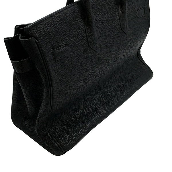 エルメス バーキン35 ブラック/シルバー金具 トゴ □H刻印 HERMES Birkin ハンドバッグ 黒