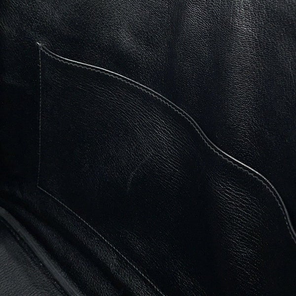 エルメス バーキン35 ブラック/シルバー金具 トゴ □H刻印 HERMES Birkin ハンドバッグ 黒