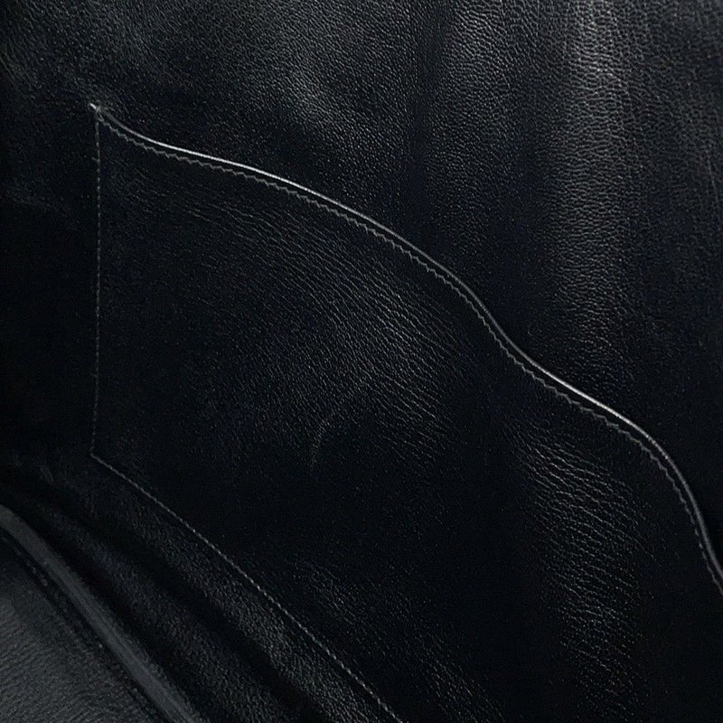 エルメス バーキン35 ブラック/シルバー金具 トゴ □H刻印 HERMES Birkin ハンドバッグ 黒