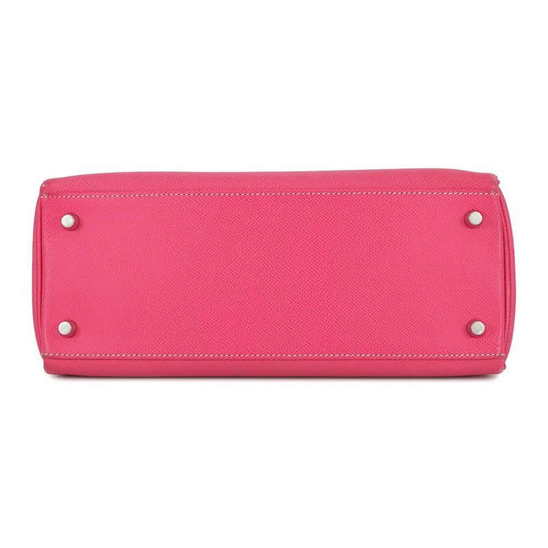 エルメス キャンディ ケリー28 内縫い ローズティリアン/ルビー/シルバー金具 エプソン □P刻印 2wayショルダー