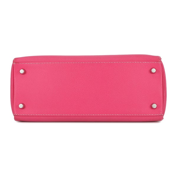 エルメス キャンディ ケリー28 内縫い ローズティリアン/ルビー/シルバー金具 エプソン □P刻印 2wayショルダー