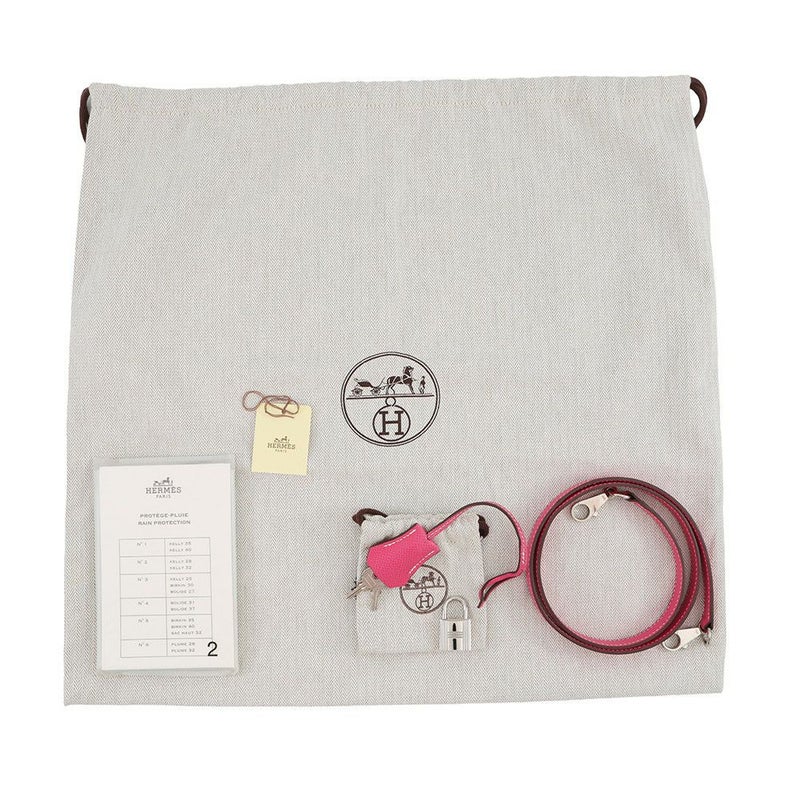 エルメス キャンディ ケリー28 内縫い ローズティリアン/ルビー/シルバー金具 エプソン □P刻印 2wayショルダー