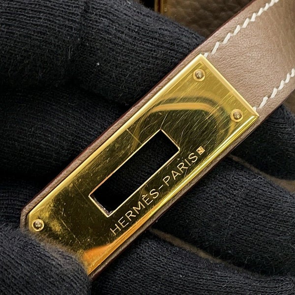 エルメス バーキン30 エトゥープ/ゴールド金具 トゴ T刻印 HERMES Birkin ハンドバッグ