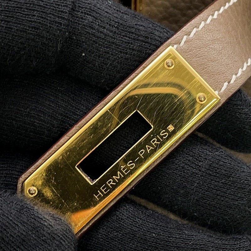 エルメス バーキン30 エトゥープ/ゴールド金具 トゴ T刻印 HERMES Birkin ハンドバッグ