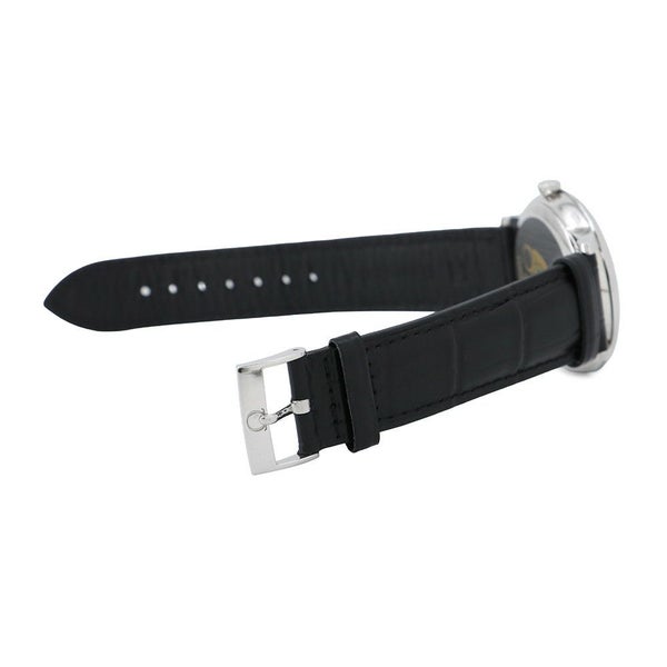 オメガ デヴィル プレステージ オービス デイト 424.13.40.20.03.003 OMEGA 腕時計 ブルー文字盤