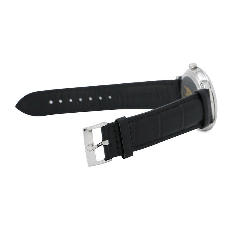 オメガ デヴィル プレステージ オービス デイト 424.13.40.20.03.003 OMEGA 腕時計 ブルー文字盤