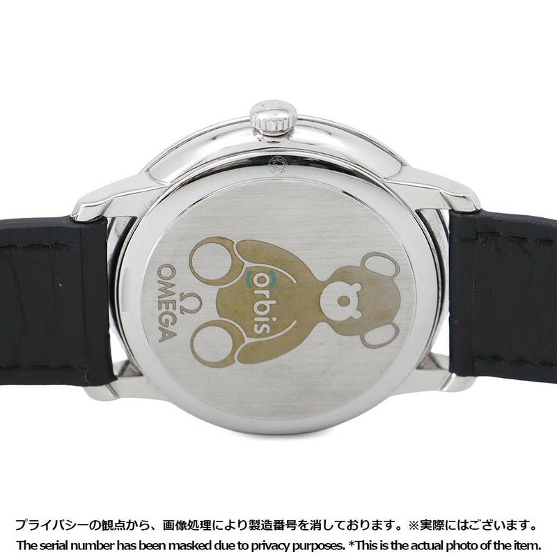 オメガ デヴィル プレステージ オービス デイト 424.13.40.20.03.003 OMEGA 腕時計 ブルー文字盤