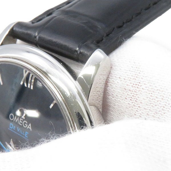 オメガ デヴィル プレステージ オービス デイト 424.13.40.20.03.003 OMEGA 腕時計 ブルー文字盤