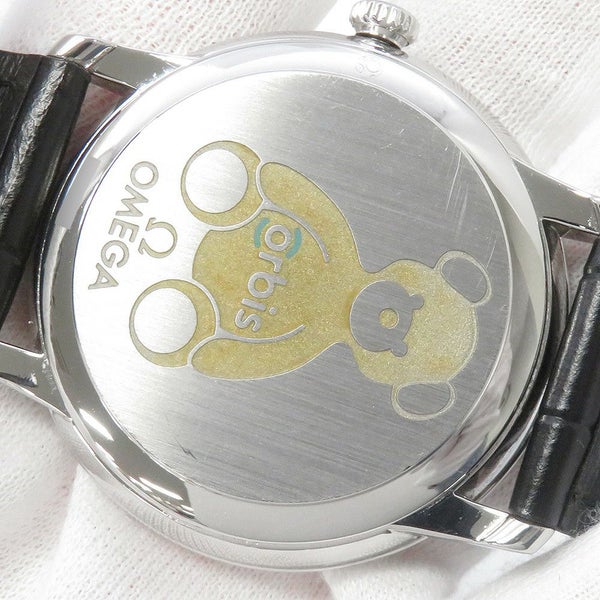 オメガ デヴィル プレステージ オービス デイト 424.13.40.20.03.003 OMEGA 腕時計 ブルー文字盤