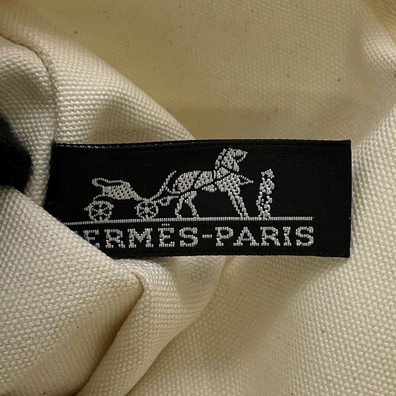 エルメス トートバッグ パニエ ド プラージュ オプティック シェーヌダンクル PM ホワイト/ネイビー/シルバー金具 キャンバス