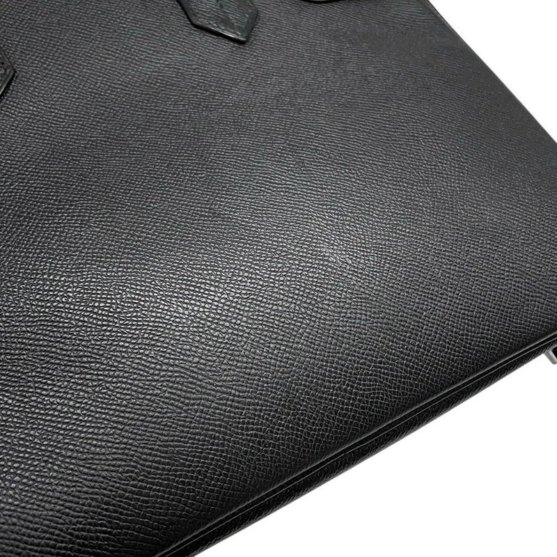 エルメス バーキン30 ブラック/シルバー金具 エプソン T刻印 HERMES Birkin ハンドバッグ 黒