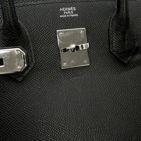 エルメス バーキン30 ブラック/シルバー金具 エプソン T刻印 HERMES Birkin ハンドバッグ 黒