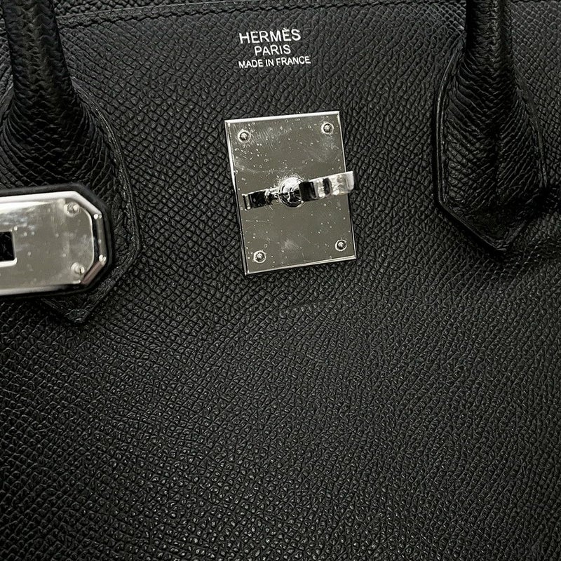 エルメス バーキン30 ブラック/シルバー金具 エプソン T刻印 HERMES Birkin ハンドバッグ 黒