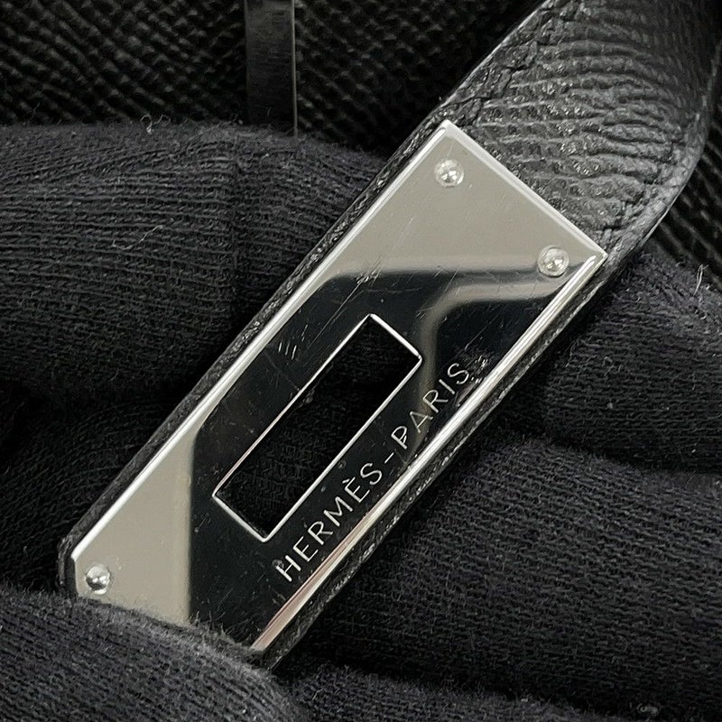 エルメス バーキン30 ブラック/シルバー金具 エプソン T刻印 HERMES Birkin ハンドバッグ 黒