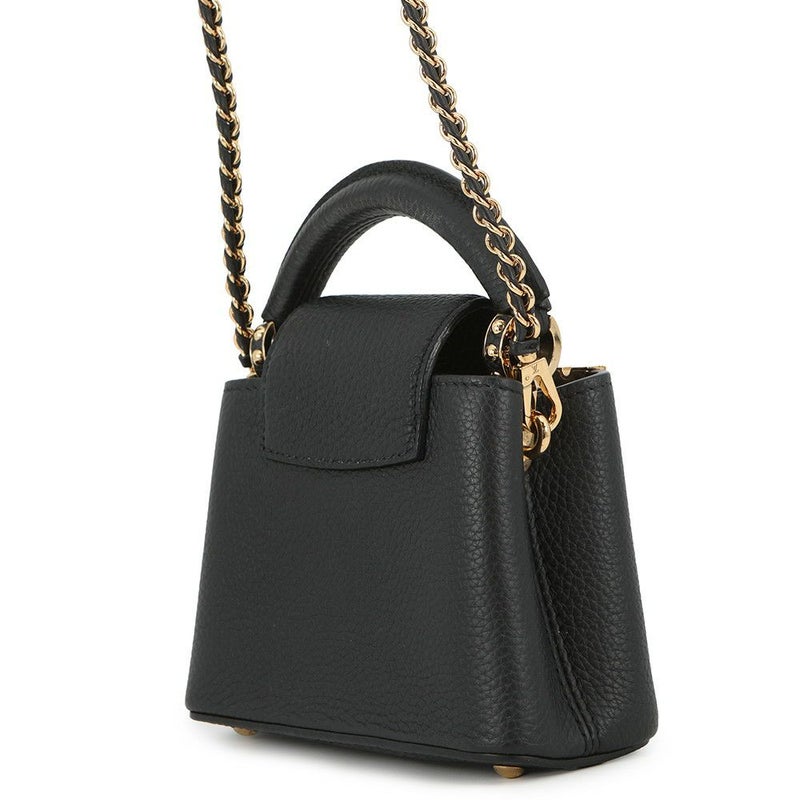 ルイヴィトン ハンドバッグ トリヨンレザー カプシーヌ NANO M10166 2wayショルダー 黒 ブラック