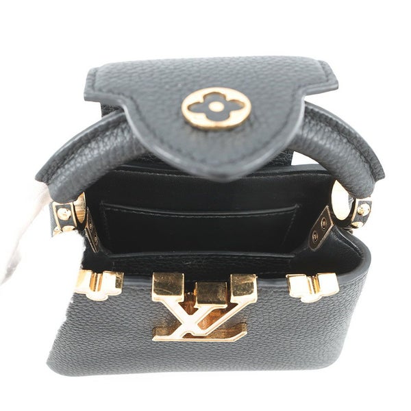 ルイヴィトン ハンドバッグ トリヨンレザー カプシーヌ NANO M10166 2wayショルダー 黒 ブラック