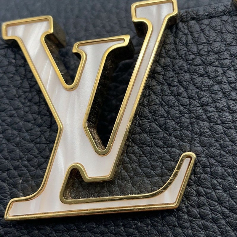 ルイヴィトン ハンドバッグ トリヨンレザー カプシーヌ NANO M10166 2wayショルダー 黒 ブラック