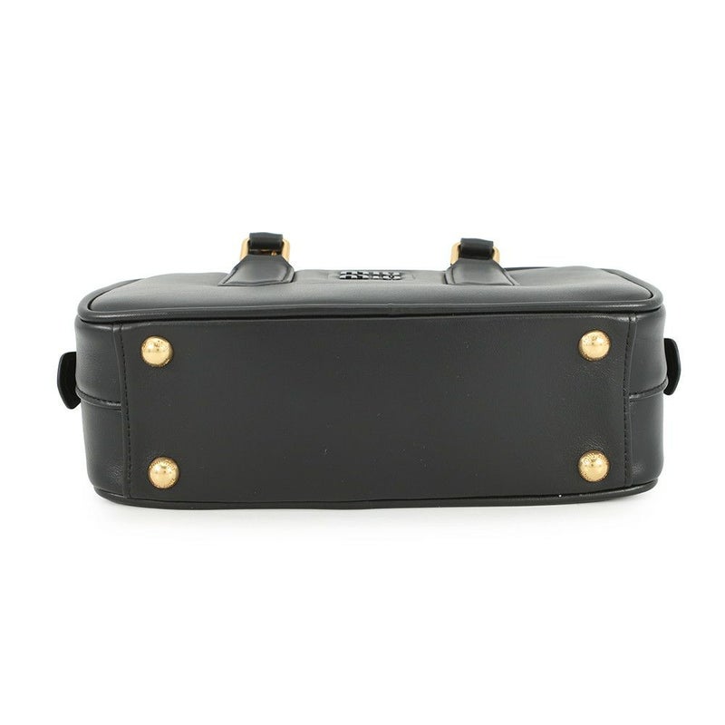 ミュウミュウ ハンドバッグ アルカディ レギュラー レザー 5BB142 Miu Miu 2way 黒