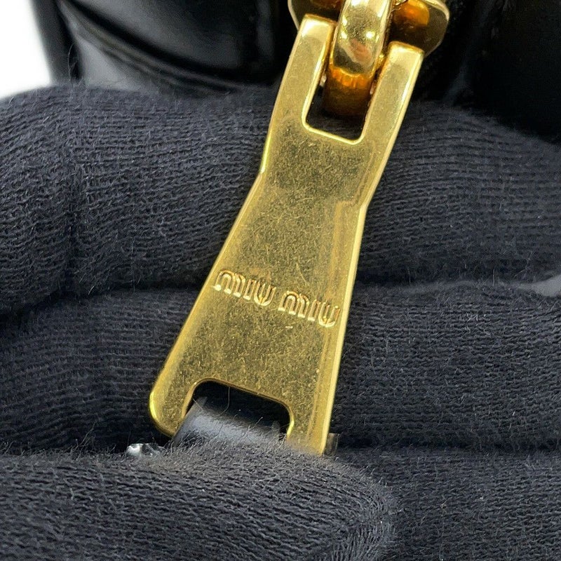 ミュウミュウ ハンドバッグ アルカディ レギュラー レザー 5BB142 Miu Miu 2way 黒