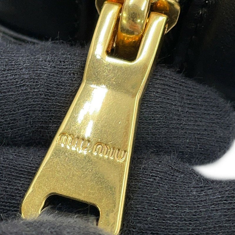 ミュウミュウ ハンドバッグ アルカディ レギュラー レザー 5BB142 Miu Miu 2way 黒