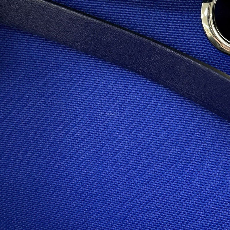 エルメス エールバッグジップPM ブルーエレクトリック/ブルーサフィール/シルバー金具 トワルアッシュ/ヴァッシュハンター Z刻印