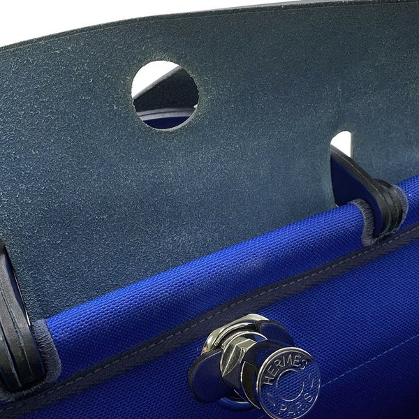 エルメス エールバッグジップPM ブルーエレクトリック/ブルーサフィール/シルバー金具 トワルアッシュ/ヴァッシュハンター Z刻印