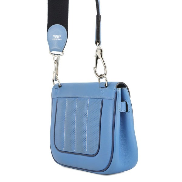 エルメス ショルダーバッグ ベルリンヌ ミニ ブルーパラダイス/ブルーサフィール/シルバー金具 スイフト □R刻印 HERMES バッグ