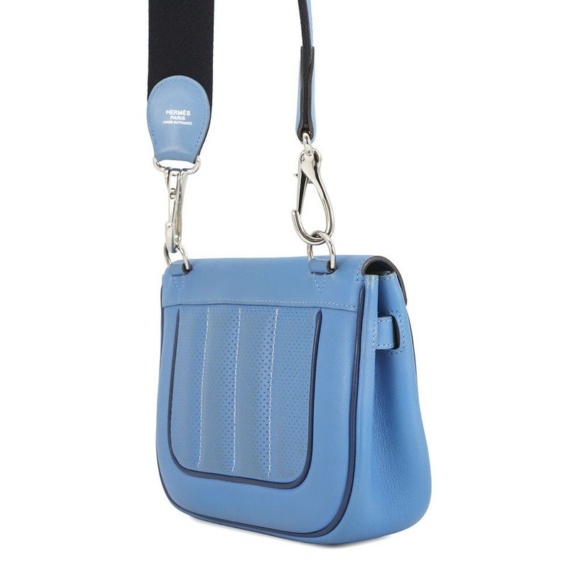 エルメス ショルダーバッグ ベルリンヌ ミニ ブルーパラダイス/ブルーサフィール/シルバー金具 スイフト □R刻印 HERMES バッグ