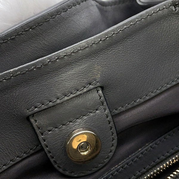 トッズ ハンドバッグ ミンクファー TOD'S 2wayショルダー 黒