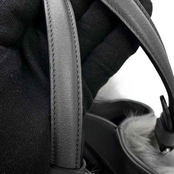 トッズ ハンドバッグ ミンクファー TOD'S 2wayショルダー 黒