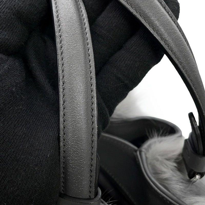 トッズ ハンドバッグ ミンクファー TOD'S 2wayショルダー 黒
