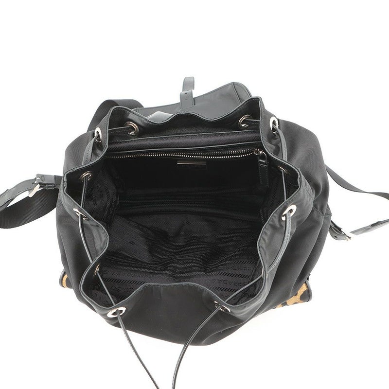 プラダ リュック レオパード Re-Nylon ナイロン 1BZ811 PRADA バッグ 黒