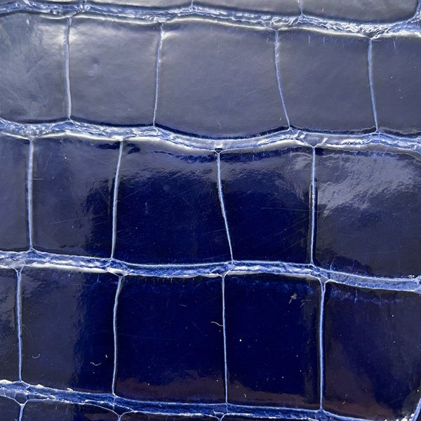 エルメス ハンドバッグ ケリー25 外縫い ブルーサフィール/シルバー金具 アリゲーターシャイン C刻印 2wayショルダー