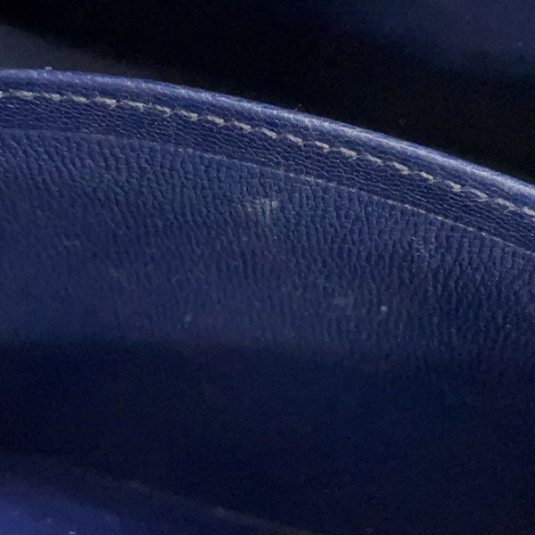 エルメス ハンドバッグ ケリー25 外縫い ブルーサフィール/シルバー金具 アリゲーターシャイン C刻印 2wayショルダー