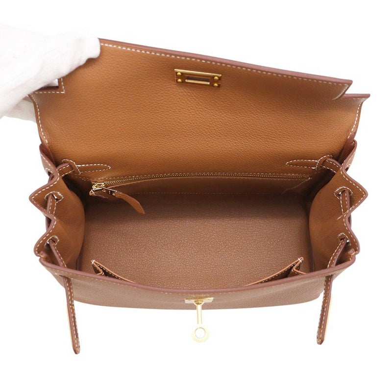 エルメス ハンドバッグ ケリー25 内縫い ゴールド/ゴールド金具 トゴ K刻印 2wayショルダー